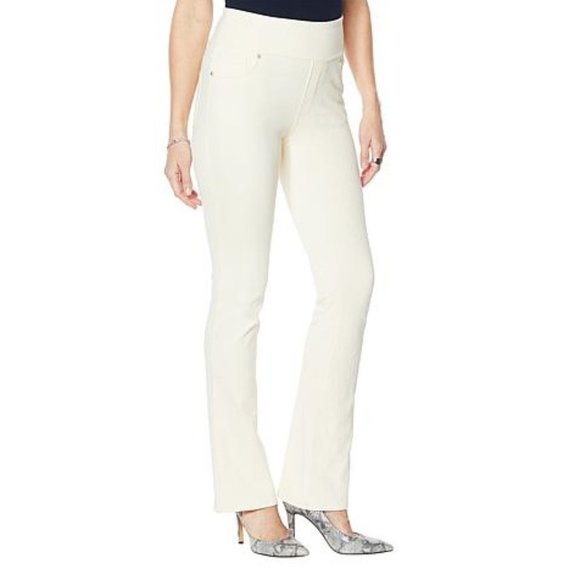 DG2 by Diane Gilman Stretch Knit Twill BootCut Jegging - Picture 1 of 14